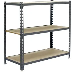 SimonRack Schwerlastregal 900x800x500 mm, 3 Ebenen, Holzböden, 150 kg Tragkraft pro Ebene, Grau - Maderclick