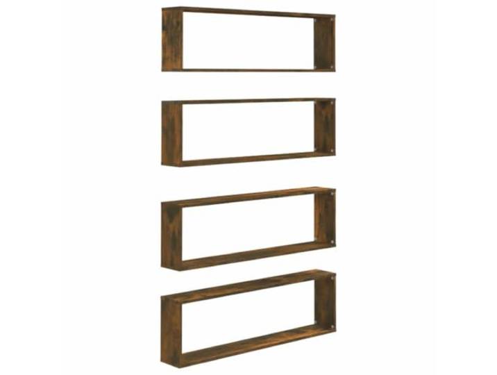 MABCQRTY 4er Set Schweberegale Räuchereiche 100x15x30 cm Holzwerkstoff Vierteilige Wandboarde für Wohnzimmer und Schlafzimmer. Ideal zur stilvollen Präsentation von Büchern und Dekoration.