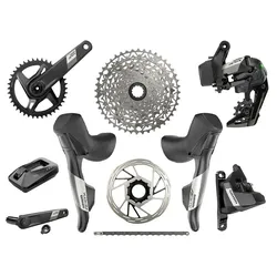 SRAM Apex XPLR AXS Wide Disc HRD Flat Mount Gravel Gruppe 1x12 | Quarq