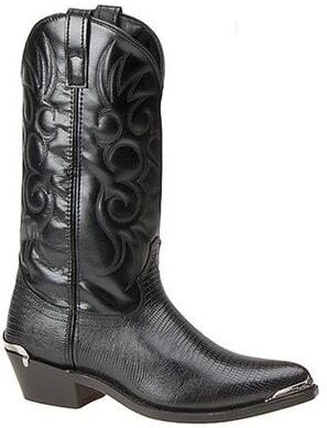Laredo Lizard-Detailed Western Boot - Mens 8.5 Black Boot E2