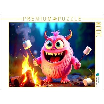 CALVENDO Puzzle Monsterchen am Lagerfeuer | 1000 Teile Lege-Größe 64x48cm Foto-Puzzle für glückliche Stunden, Sonstige von , Calvendo Puzzle