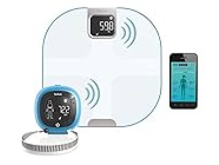 Tefal Body Partner Pèse personne, Balance connectée, Compatible Health Kit Google Fit, Coaching sportif et nutritionnel intégré YD3094S1