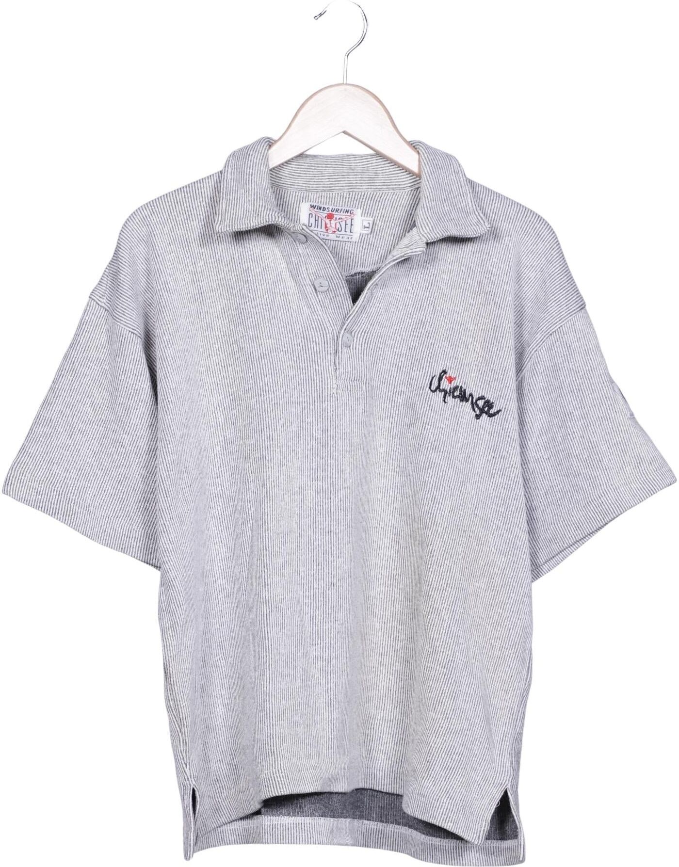 Chiemsee Herren Poloshirt, Grau, Gr. L, Baumwolle - Second Hand