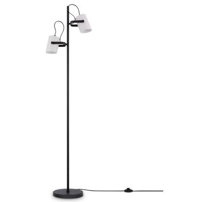 PACO HOME Stehlampe "KARL", schwarz (weiß), 2, Ø 25cm H: 162,1cm, Leuchten, mit kompatiblen Dimmer und Leuchtmittel, Stehlampe