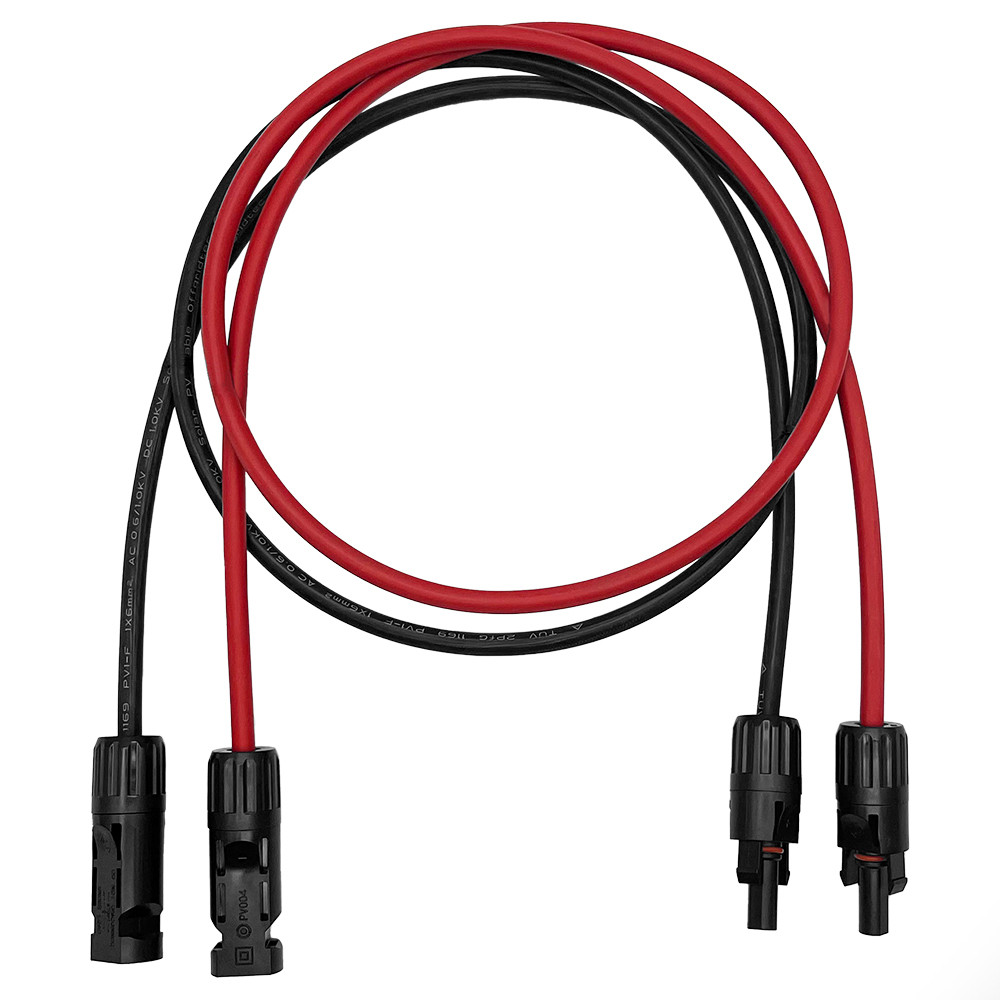 Offgridtec MC4-naar-MC4 verbindingskabel, 1,5 meter, 6mm², rood/zwart