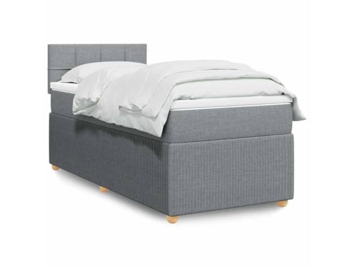 RJPLMFV Lattenrost und Matratze, Stoff, hellgrau, 90 x 190 cm Individuelle Taschenfedern, abnehmbarer Bezug, waschbar, Polyester, atmungsaktiv, langanhaltender Komfort