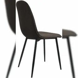 Proregal CHEFGASTRO 2er Set Esszimmerstuhl MEXICO CITY Stoff HxBxT 88x45x54cm Braun Küchenstuhl