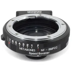 Nikon G an BMPCC Speed Booster 0.58x Adapter