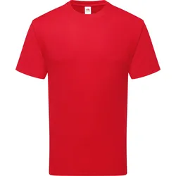 Pure Cotton T | T-Shirt Herren & Damen | 100 % Bio-Baumwolle, Rundhals, klassischer Schnitt, Tear-Away Label | Nachhaltiges Basic Shirt, rot, L