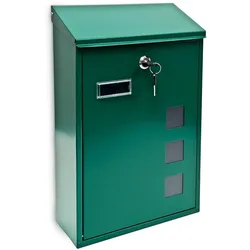Helloshop26 - Moderner grüner Wandbriefkasten für den Außenbereich
