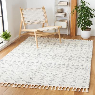 SAFAVIEH Berber Fringe Shag Leatha Trellis Rug