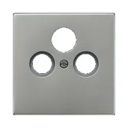 Jung Abdeckung für Antennen-Steckdose, 3-Loch (Aluminium)