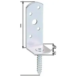 Gah Flechtzaunhalter 115x31,5x30x75mm galv.verz.d.pass.L-Form