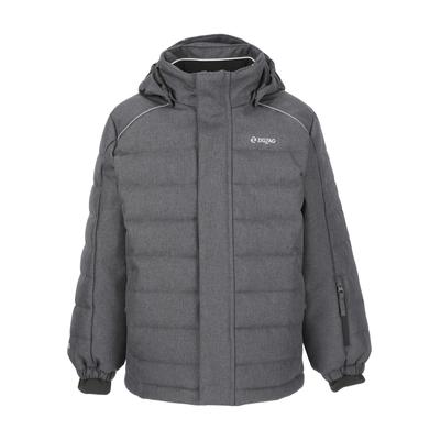 Skijacke ZIGZAG "Nino", Jungen, Gr. 116, hellgrau, 100% Polyester, unifarben, normal, ohne Ausschnitt, Jacken Skijacke, im gesteppten Design mit wasserdichter Qualität