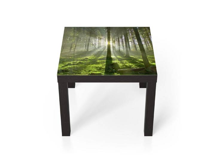 DEQORI Couchtisch 'Waldlichtspiele', Glas Beistelltisch Glastisch modern