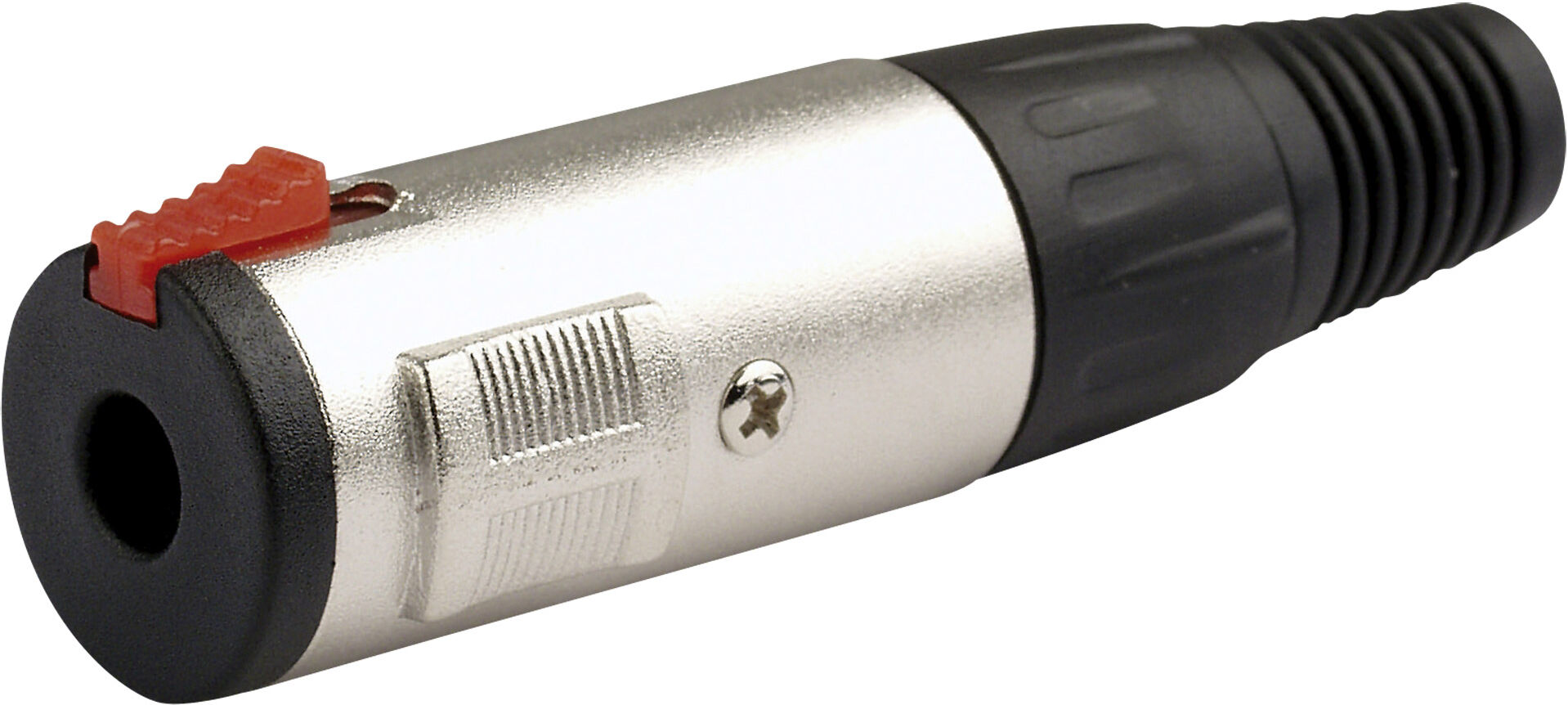 DAP Audio Klinkenstecker – Stereo – Verriegelbar – Weiblich Schwarze Endkappe – Nickelgehäuse