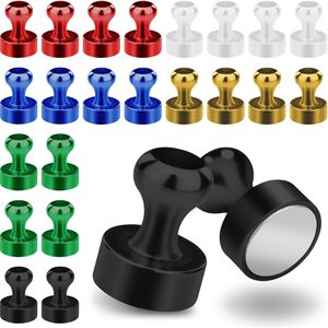 Poppstar Magnete farbig sortiert, Neodym Magnet, Ø 12 mm, Höhe 16 mm, Kegelmagnet, 24 Stück