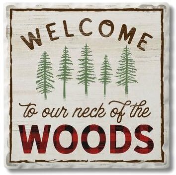 Counterart Absorbent Stone Coasters - Our Neck Of The Woods - Set of 4 - 4x4x229