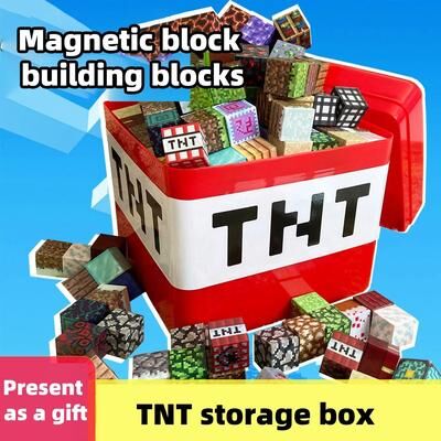 Uplift Picks Magnetic Building Blocks Storage Box Set DIY Construction Toy For Kids 200 Pcs
