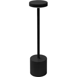 LED TISCHLAMPE kabellos Touch Schwarz Ø8x34,5cm 3 Lichtfarben Dimmbar