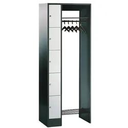CP Offene Garderobe schwarz, 74x195x48 cm