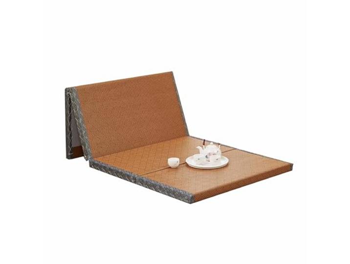 LINSGV Japanische Tatami-Matte, faltbare Futon-Klappmatratze, braunes Rushgras, ideal für Meditation, Yoga, Zen-Raum, japanischer Tränenraum (90 x 200 cm)