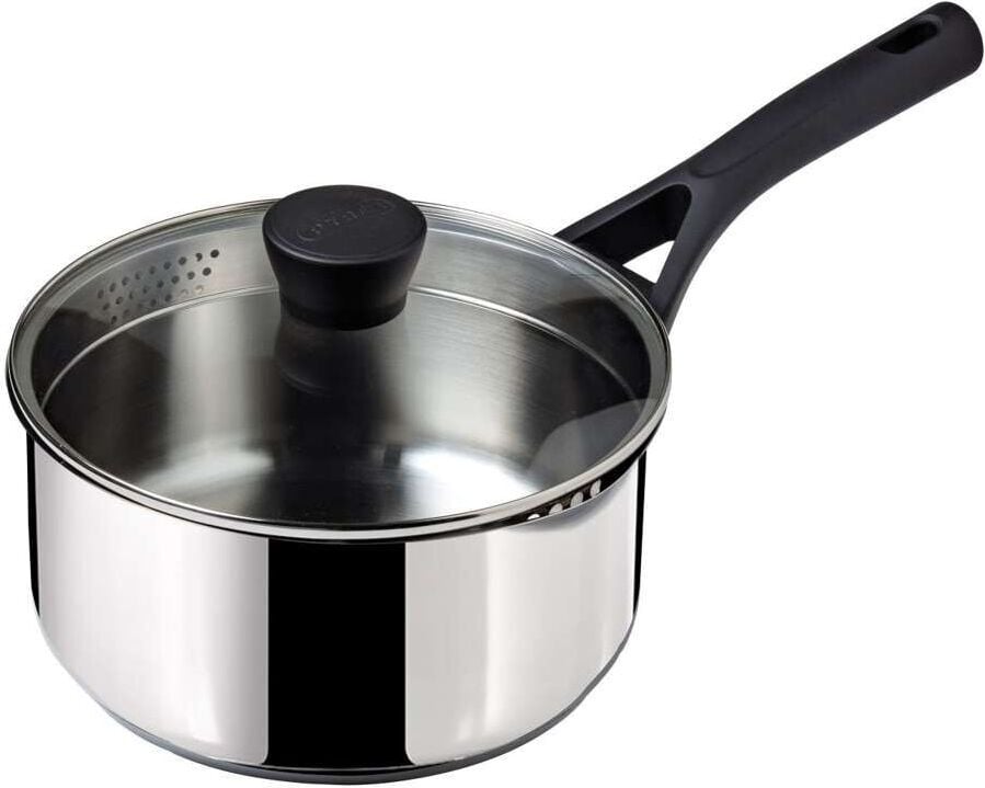 Pyrex Expert Touch Roestvrijstalen pan met deksel, diameter: 18 cm