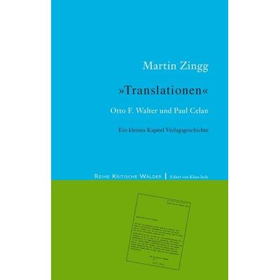 Translationen, Gebundene Ausgabe von Martin Zingg, BoD – Books on Demand, 978-3-7347-8270-1