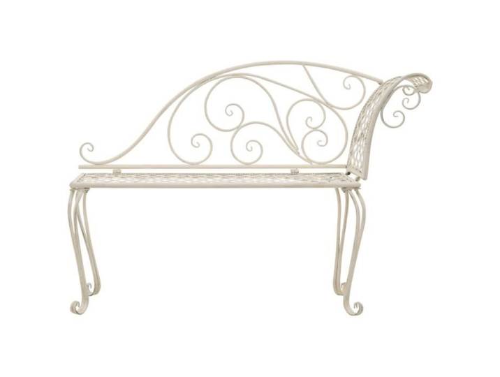 Chaise longue de jardin - FAFEICY - XF021 - Métal - Blanc antique - Détails décoratifs exquis