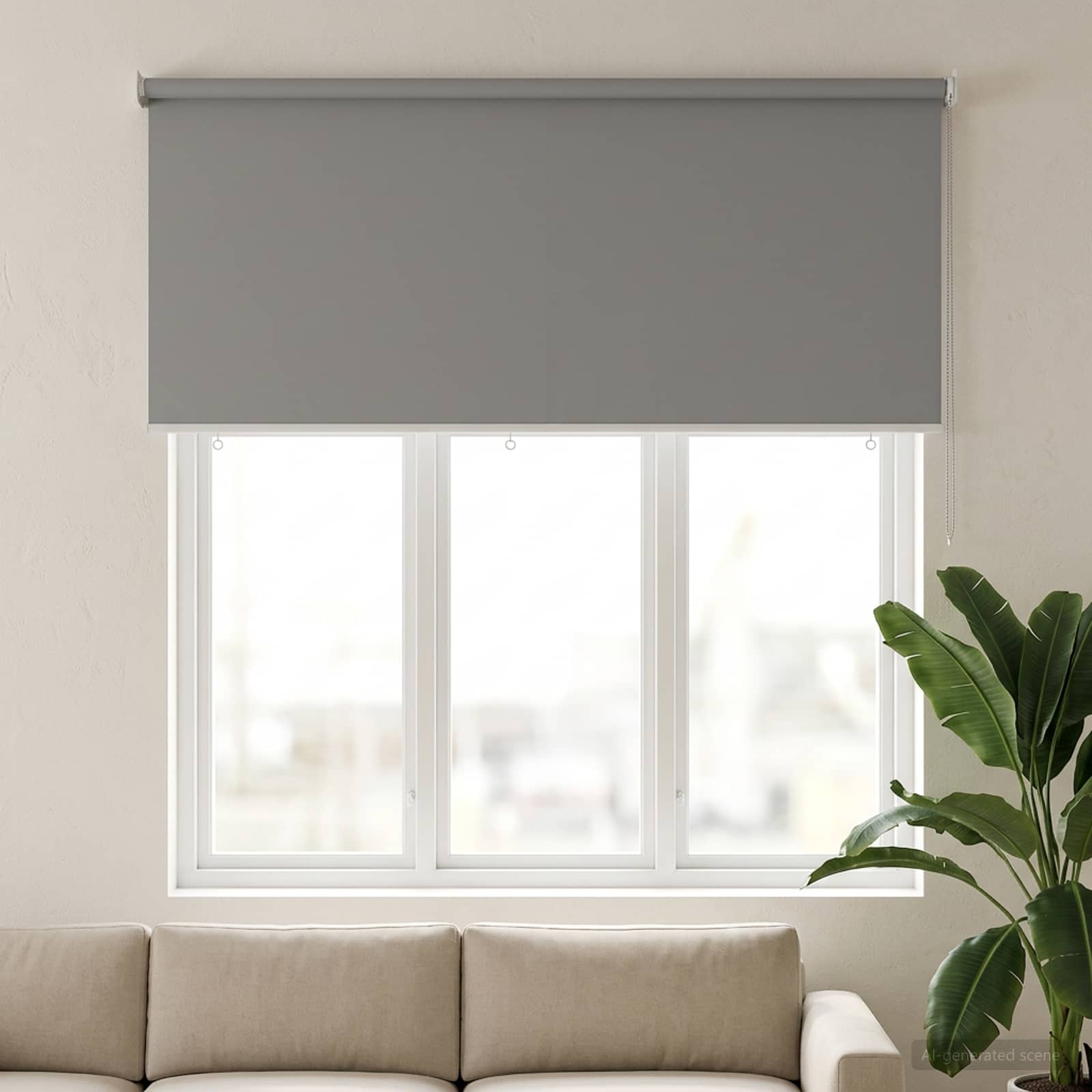 vidaXL Store roulant extérieur protection UV Gris clair Polyester