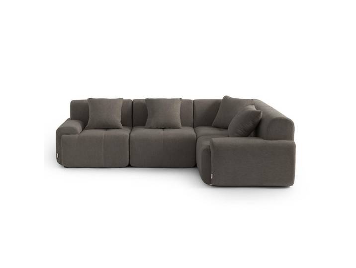 MILYsofa Ecksofa Chenille Aschbraun, Braun, Füllung: Viskoelastischer Kern,Komfortschaum,Viskoelastischer Kern, einzeln stellbar, 260x185 cm, Wohnzimmer, Sofas & Couches, Wohnlandschaften, Ecksofas