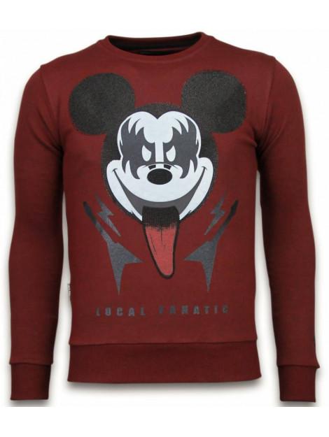 Local Fanatic Kiss my mickey rhinestone sweater