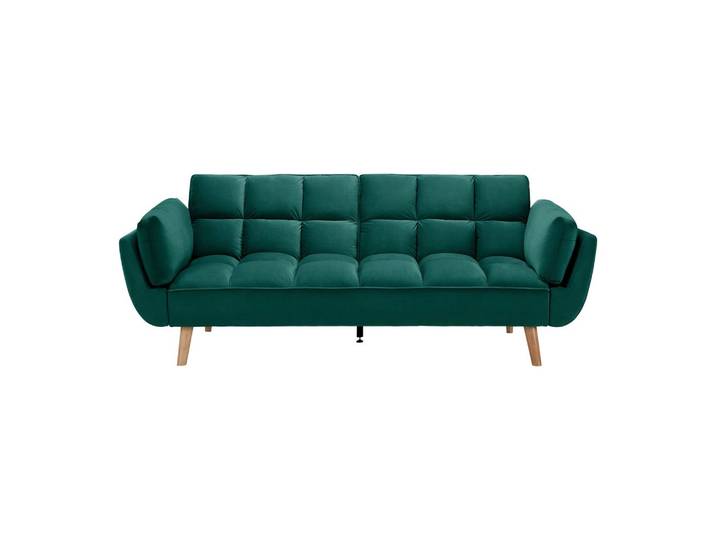 Schlafsofa Grün Holz, Textil