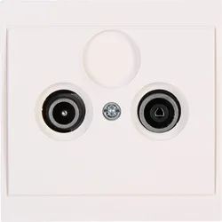 Kopp 113001081 MALTA - Antennensteckdose TV/RF, Farbe: weiß
