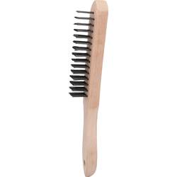 KS Tools 201.2311 Stahl-Handdrahtbürste 4-reihig, 290mm