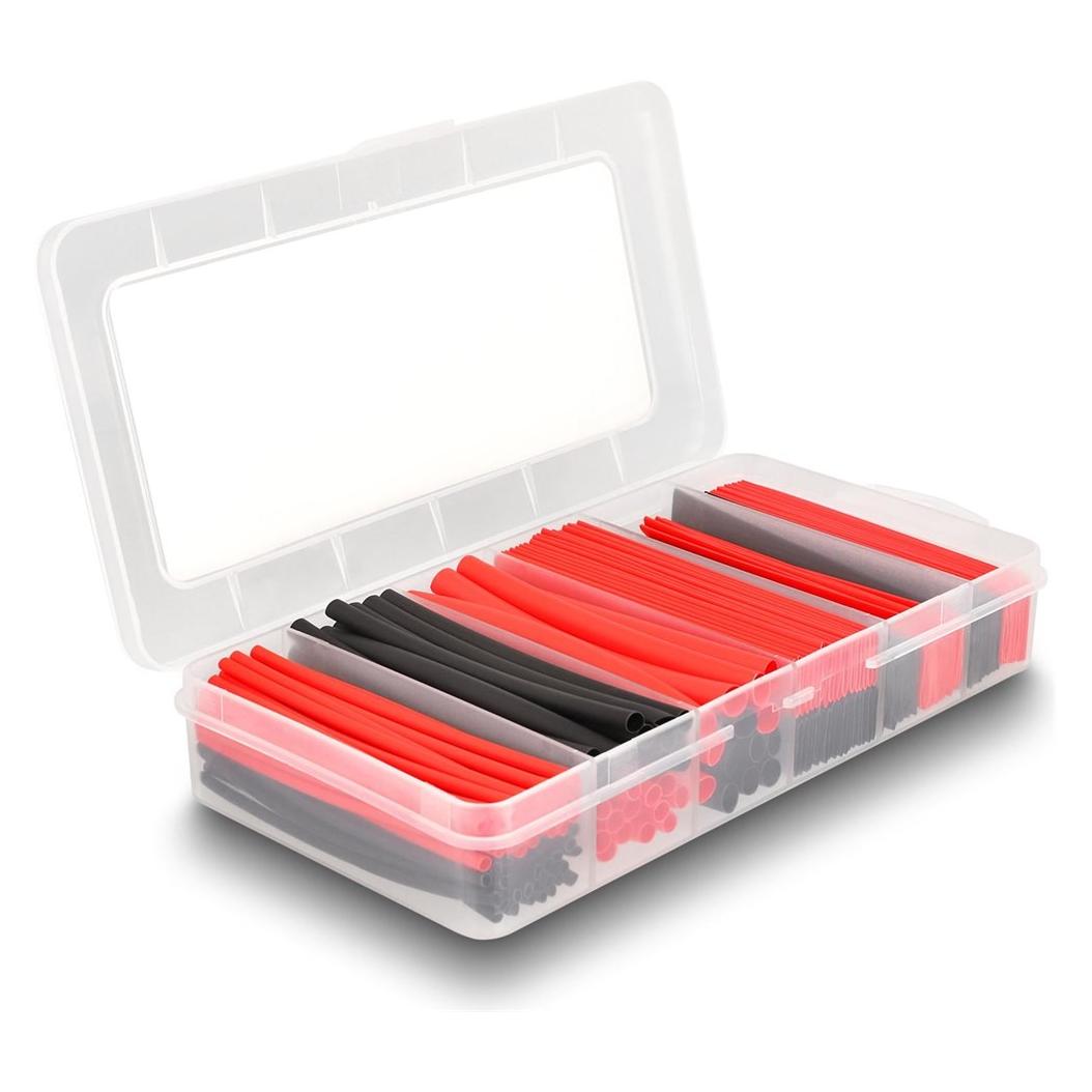 Delock Schrumpfschlauch Sortimentsbox, schwarz/rot, 196-teilig (196x) (20909)