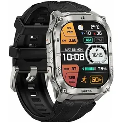 Kospet Smartwatch Tank M4C Silber (49.80 mm, ohne SIM), Smartwatch