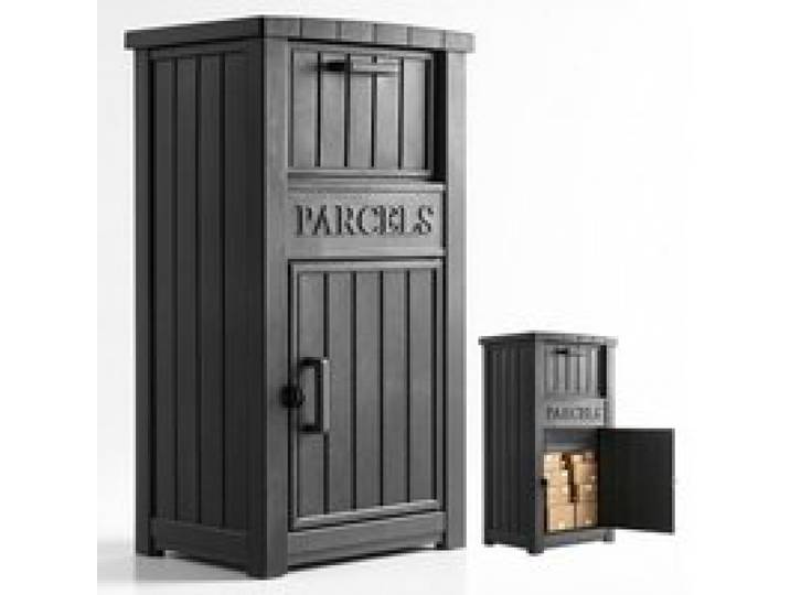 VEVOR Paketbox Briefkasten mit Paketfach Paketbriefkasten 615x473x1121 mm, Empfang der Pakete Direkt vor Haustür, PP-Material, Kapazität für 3–5 Standard-Lieferpakete, Abschließbar & Diebstahlsicher