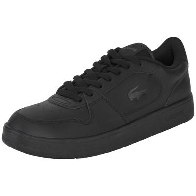 Sneaker LACOSTE "COURT ACE", Herren, Gr. 42, schwarz (blk, blk), Leder, Synthetik, Schuhe Sneaker