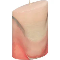 Ovalkerze "Design Lotos" rosa/pink 130 x Ø 90 mm