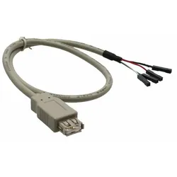 INLINE USB 2,0 Adapterkabel, Buchse A auf Pfostenanschluss, 0,4m