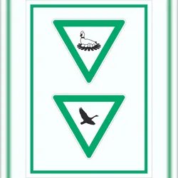 HB-Druck Brut- und Rastgebiet hochkant Symbol Schild A4 (210x297mm)