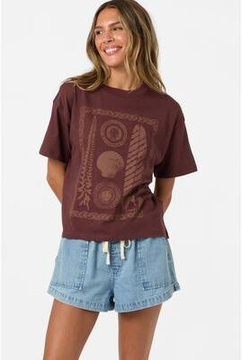 O'Neill s Calico Easy T-Shirt in Chocolate, Size XS