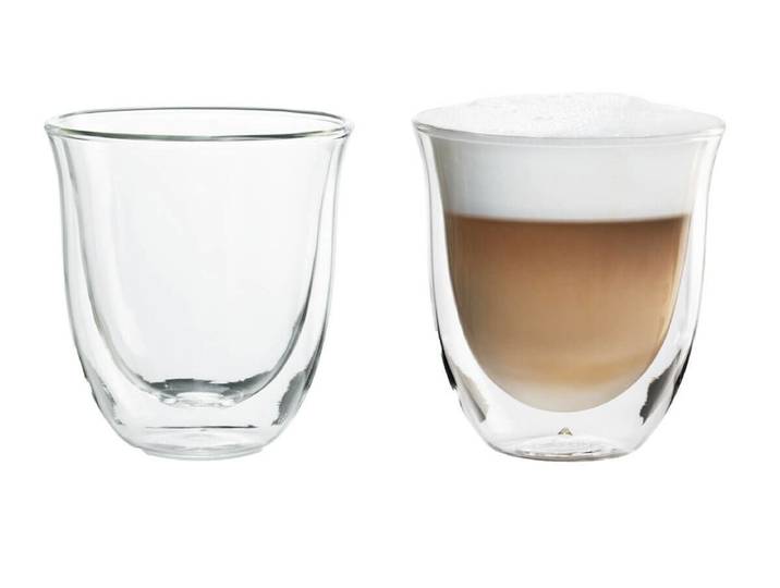 De Longhi Cappuccino Gläser Set, 2 x 190 ml Zubehör'