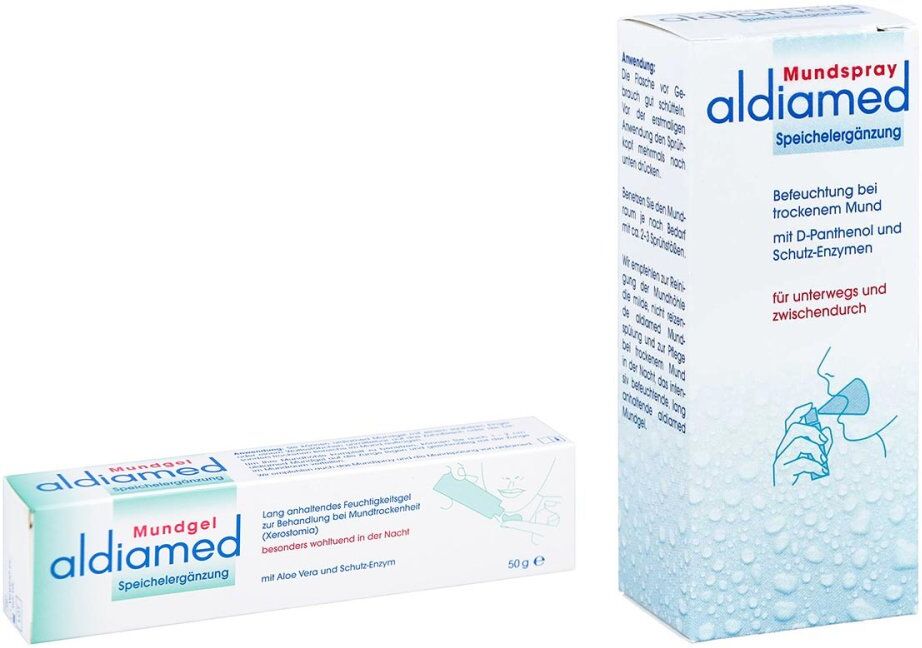 Aldiamed Mundgel & Aldiamed Mundspray zur Speichelergänzung