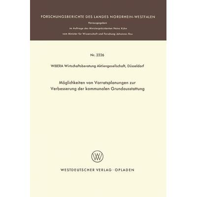 Möglichkeiten von Vorratsplanungen zur Verbesserung der kommunalen Grundausstattung, Taschenbuch von Kenneth A. Loparo, VS Verlag für