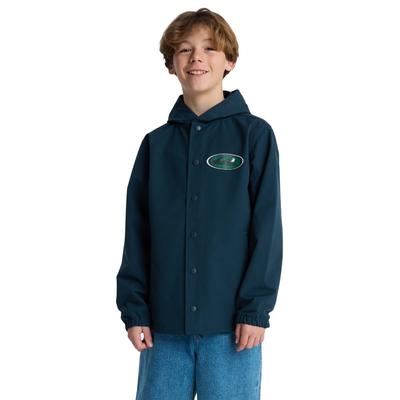 Outdoorjacke QUIKSILVER "Rain Cloud", Jungen, Gr. 16, blau (schwarz navy), Obermaterial: 65% Baumwolle, 35% Nylon., Jacken Outdoorjacke