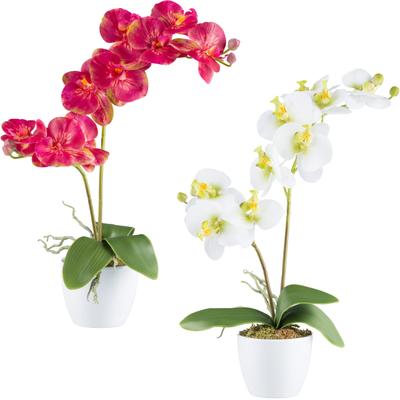 Kunstorchidee CREATIV GREEN "Orchidee Phalaenopsis", pink, H:57cm, Kunststoff, Kunstpflanzen, mit real-touch-Blüten