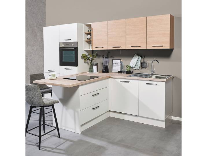 Kitchenette Joyel 325cm Blanc/Blanc Sans électroménager
