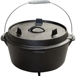 Dutch Oven Feuertopf 6 qt mit Füßen  Schmor-Topf